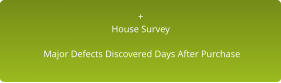 +  House Survey    Major Defects Discovered Days After Purchase