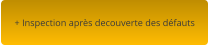 + Inspection après decouverte des défauts