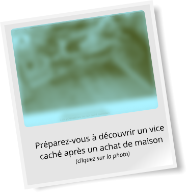 Préparez-vous à découvrir un vice caché après un achat de maison(cliquez sur la photo)