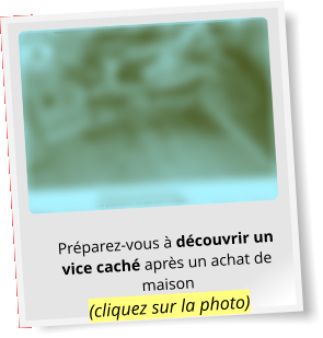 Préparez-vous à découvrir un vice caché après un achat de maison(cliquez sur la photo)