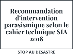 Recommandation d’intervention parasismique selon le cahier technique SIA 2018 STOP AU DESASTRE